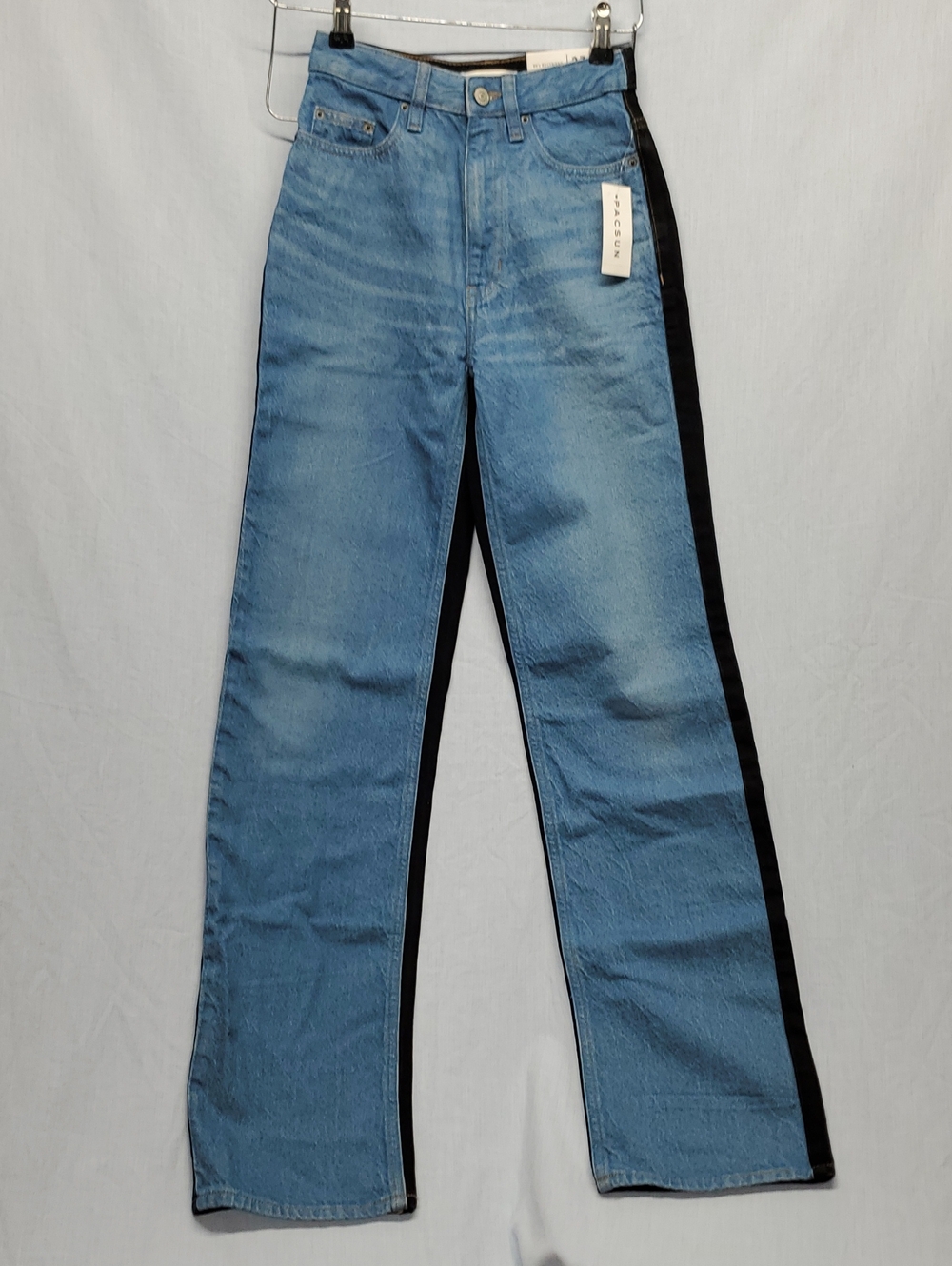 PacSun Light Blue Denim Jeans with Black Side Panels #264